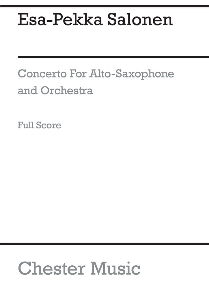 Concerto For Alto Saxophone And Orchestra